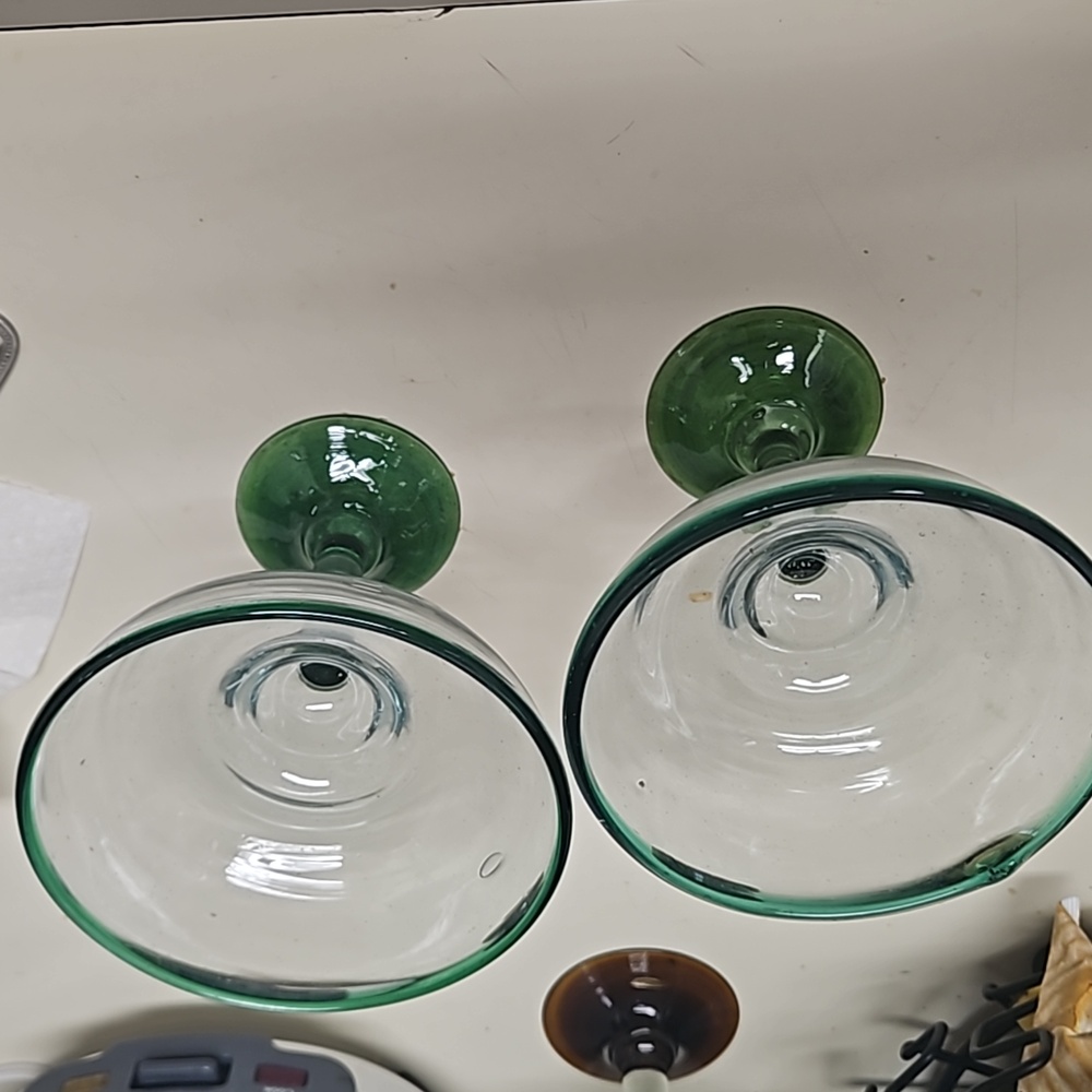 2 margarita glasses